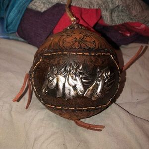 Western Horse decor 3D silver hanging conchos